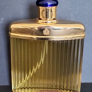 Luxurious Gold and Blue Accent Bottle